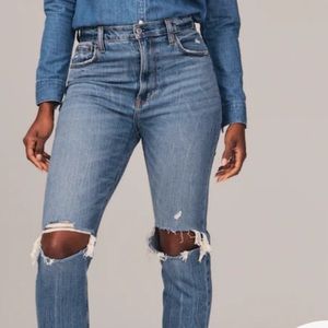 ABERCROMBIE & FITCH Curve Love Straight Hi Rise